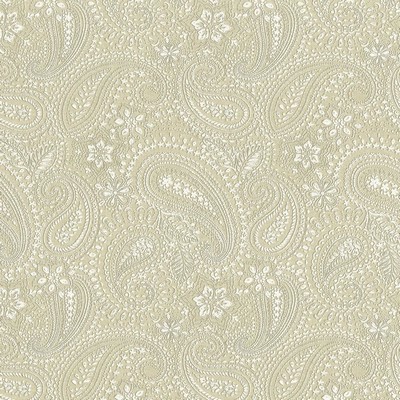 Kasmir Graphic Paisley White in 1451 White Cotton  Blend Fire Rated Fabric Heavy Duty CA 117  Classic Paisley   Fabric